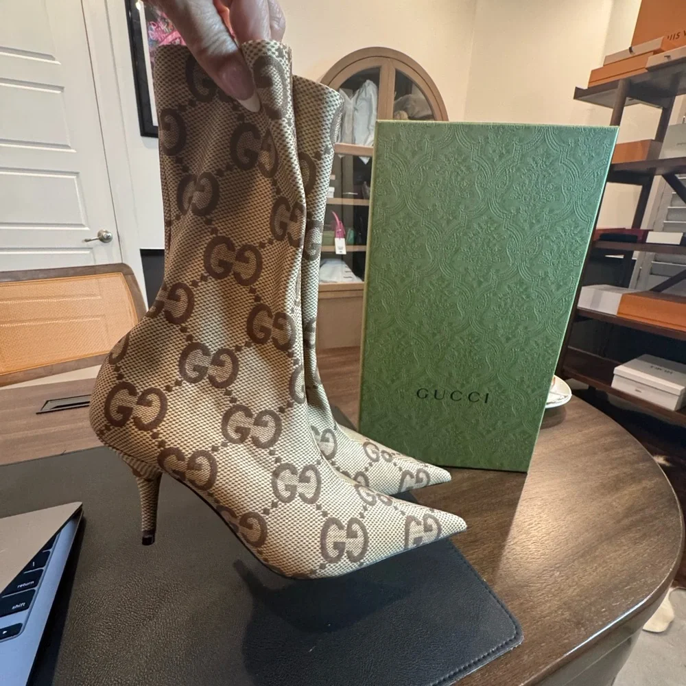 Gucci Brown Checkered Fabric - Picture 3 of 6